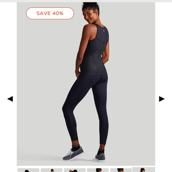 Tommie Copper Lower Back Support Tank Womens 2XL Black Copper Znergy Compression - Picture 3 of 9